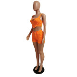 Body Letter Print Vest Top And Shorts 2 Piece Sets GCNF-00231
