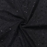 Plus Size Hot Drilling Halter See Through Night Club Dress NY-2319