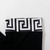 Casual Printed T Shirt Mini Skirt Two Piece Sets NY-2342