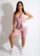 Solid Sexy Sleeveless Zipper Tight Romper LSD-82030