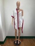 Sexy Sling Mini Dress+Cloak Coat Pajamas Sets DAI-8380
