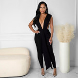 Sexy Deep V Neck Sleeveless Backless Jumpsuit ASL-6566