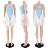 Sexy Mesh Patchwork Romper ASL-6561