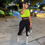 Casual Short Sleeve Two Piece Pants Set YIM-252