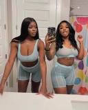 Sexy Mesh See Through Tank Top And Shorts 2 Piece Sets XYF-9133