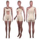 Fashion Sexy Solid Color Hollow Romper WMEF-20790