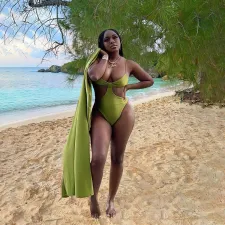 Sexy Solid Swimsuit With Long Cloak 2 Piece Sets PHF-13276