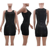 Sexy Sequin Sleeveless Mini Dress TK-6223