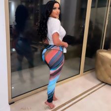 Casual Printed T Shirt And Pants 2 Piece Sets BN-9322