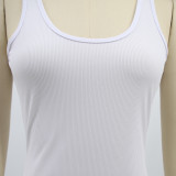 Plus Size Solid Sleeveless Bodycon Mini Dress SFY-2162