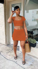 Sexy Knitted Short Sleeve Mini Skirt 2 Piece Sets TR-1198
