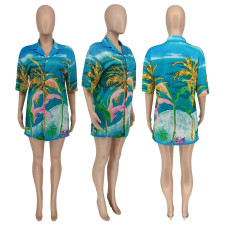 Casual Loose Printed Shirt Top WMEF-20791