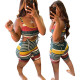 Colorful Striped Sleeveless Hollow Romper GLF-10089