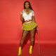 Plaid Print Crop Top+Pleated Mini Skirt 2 Piece Sets GLF-10088