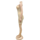 Sexy Hot Drilling Night Club Sling Dress (With Briefs)BY-5650