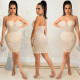 Sexy Hot Drilling Night Club Sling Dress (With Briefs)BY-5650