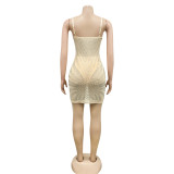 Sexy Hot Drilling Night Club Sling Dress (With Briefs)BY-5650