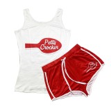 Plus Size Casual Prited Tank Top And Shorts 2 Piece Sets SHD-9363