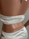 Sexy Crop Top+Mini Skirt+Briefs 3 Piece Sets NIK-292