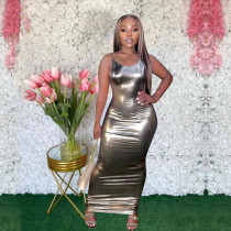 Fashion Sexy Sling Backless Maxi Dress YD-8579