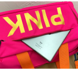 PINK Letter Travel  Sports Dry Wet Separation Shoes Storage Bag GBRF-92167