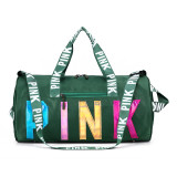 PINK Letter Laser Sequin Fitness Gym Travel Bags GBRF-92Laser