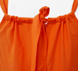 Plus Size Solid Sleeveless Big Swing Maxi Dress NNWF-7463