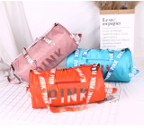 PINK Letter Sequin Travel Sports Storage Bag GBRF-92143