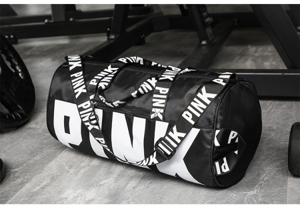 PINK Letter Fitness Travel Dry Wet Separation Shoes Storage Bag GBRF-882Upgrade