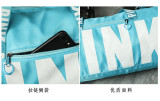 PINK Letter Fitness Travel Dry Wet Separation Shoes Storage Bag GBRF-882Upgrade