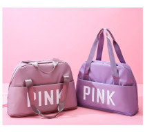 PINK Letter Print Dry and Wet Separation Extend Bag GBRF-244