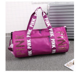 PINK Letter Sequin Travel Sports Waterproof Storage Bag GBRF-158