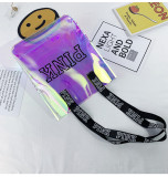 PINK Letter PVC Transparent Laser Shoulder Bags GBRF-159