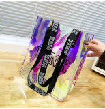 PINK Letter PVC Transparent Laser Shoulder Bags GBRF-159