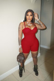 Solid Sexy Spaghetti Strap Tight Romper ME-8065