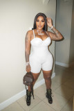 Solid Sexy Spaghetti Strap Tight Romper ME-8065