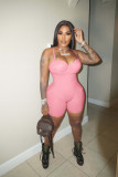 Solid Sexy Spaghetti Strap Tight Romper ME-8065