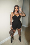 Solid Sexy Spaghetti Strap Tight Romper ME-8065