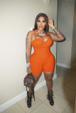 Solid Sexy Spaghetti Strap Tight Romper ME-8065