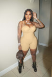 Solid Sexy Spaghetti Strap Tight Romper ME-8065