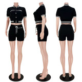 Casual Baseball Jacket And Shorts Sports Suits ASL-6559