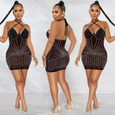 Sexy Hot Drilling Night Club Dress BY-5653