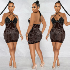 Sexy Hot Drilling Night Club Dress BY-5653