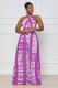 Casual Cross Halter Print Jumpsuit CQ-170