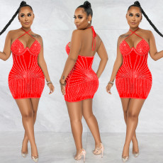 Sexy Hot Drilling Night Club Dress BY-5653