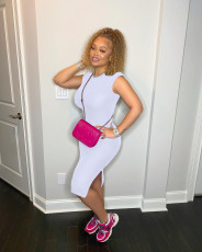 Casual Sexy Solid Color Sleeveless Midi Dress CL-cl6127