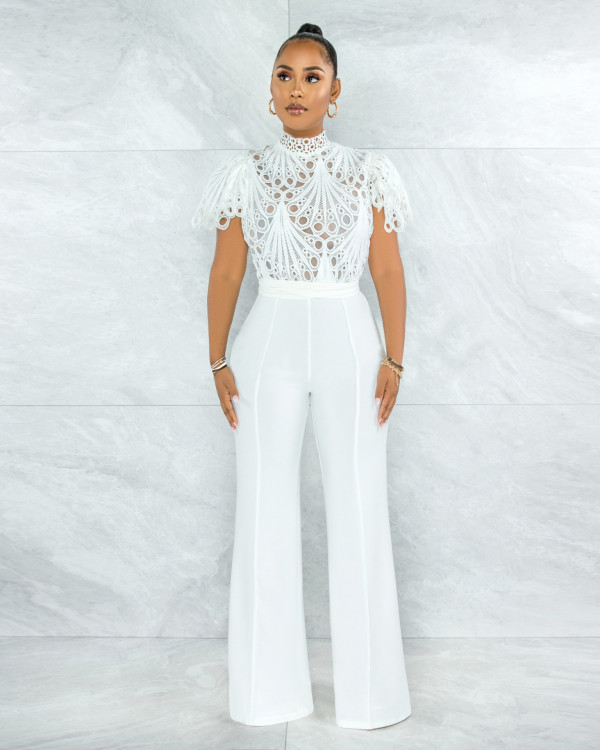 Solid Hollow Out Short Sleeve Top Sexy NIK-290