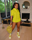 Trendy Short Sleeve Top+Shorts Two Piece Sets FENF-224