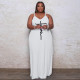 Plus Size Casual Sling Print Maxi Dress WAF-772081