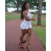 Sexy Floral Print Sling Romper GCNF-0178